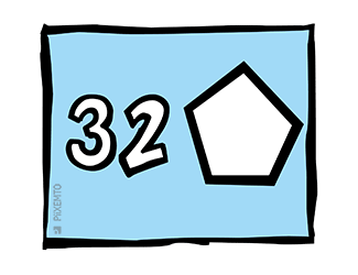 32 Шестиугольника