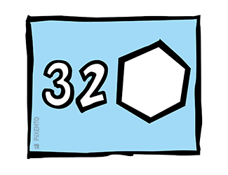 32 Пятиугольника